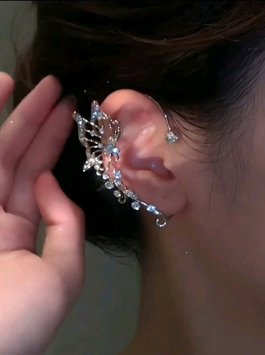 Pair of earrings Butterfly (no piercing) - Kamuxury