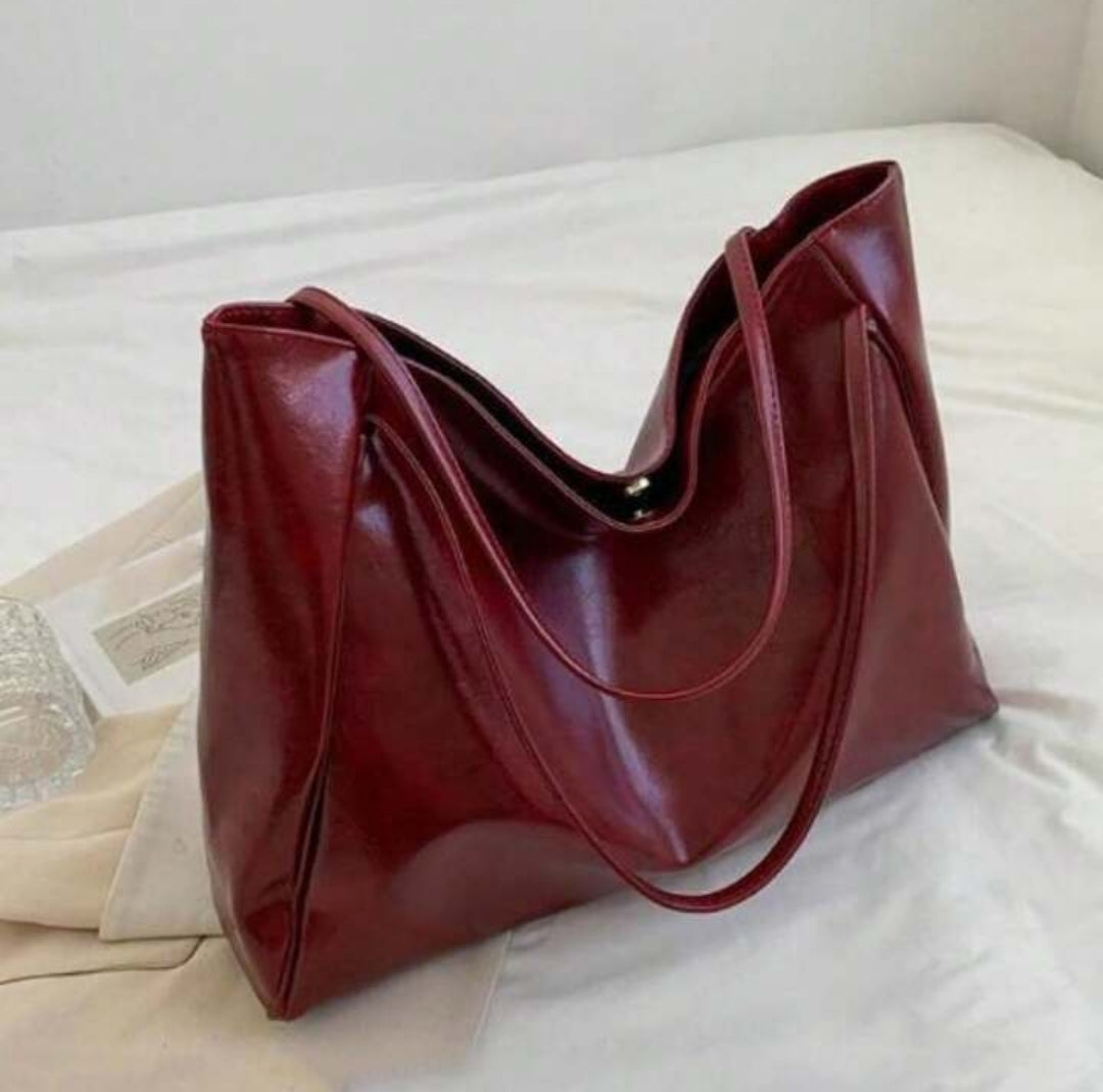 Big burgundy bag