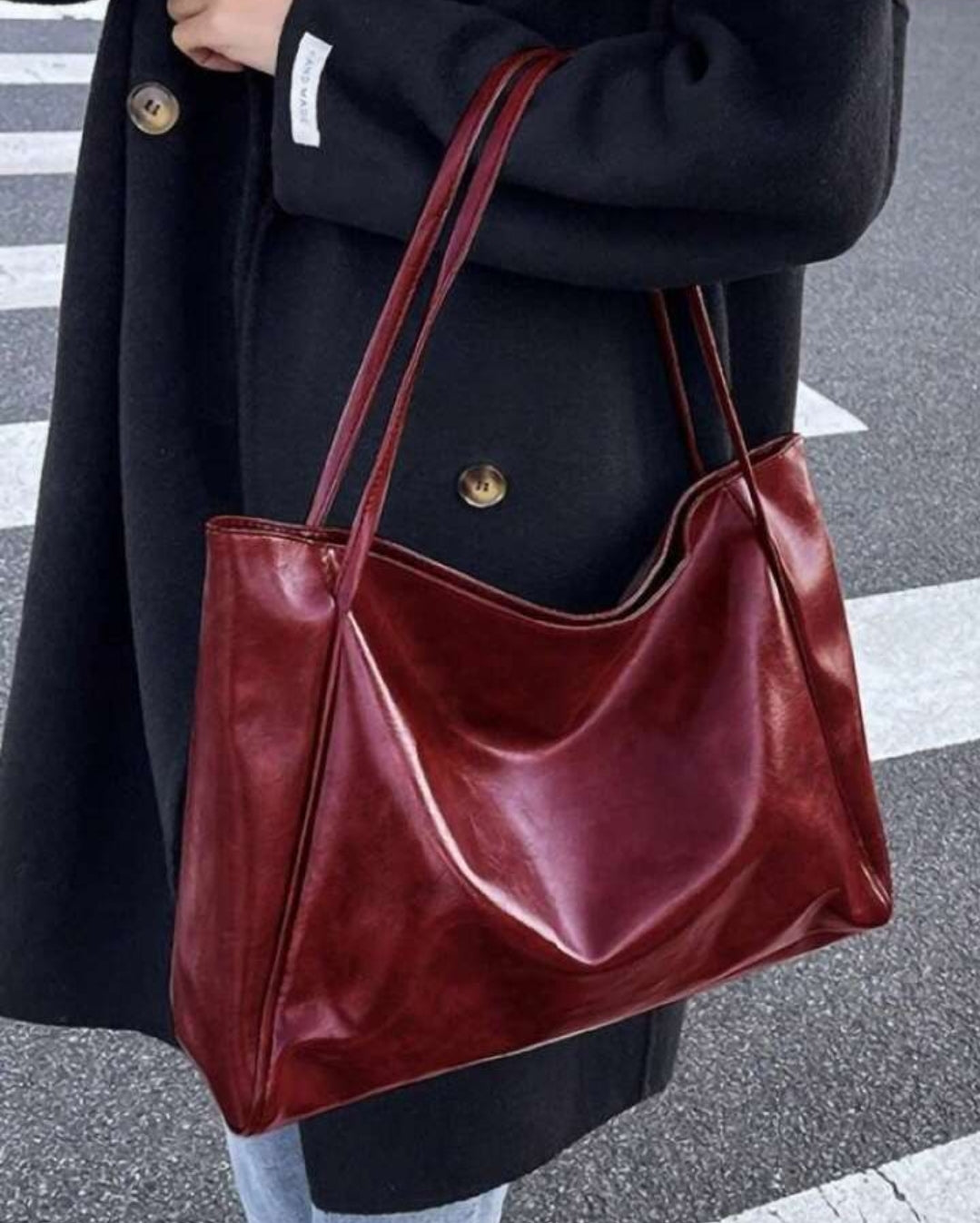 Big burgundy bag