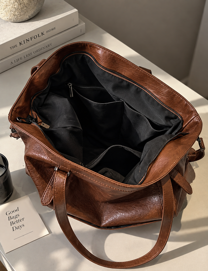 Zaarah Oversized Camel bag for school - Kamuxury