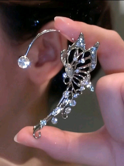 Pair of earrings Butterfly (no piercing) - Kamuxury