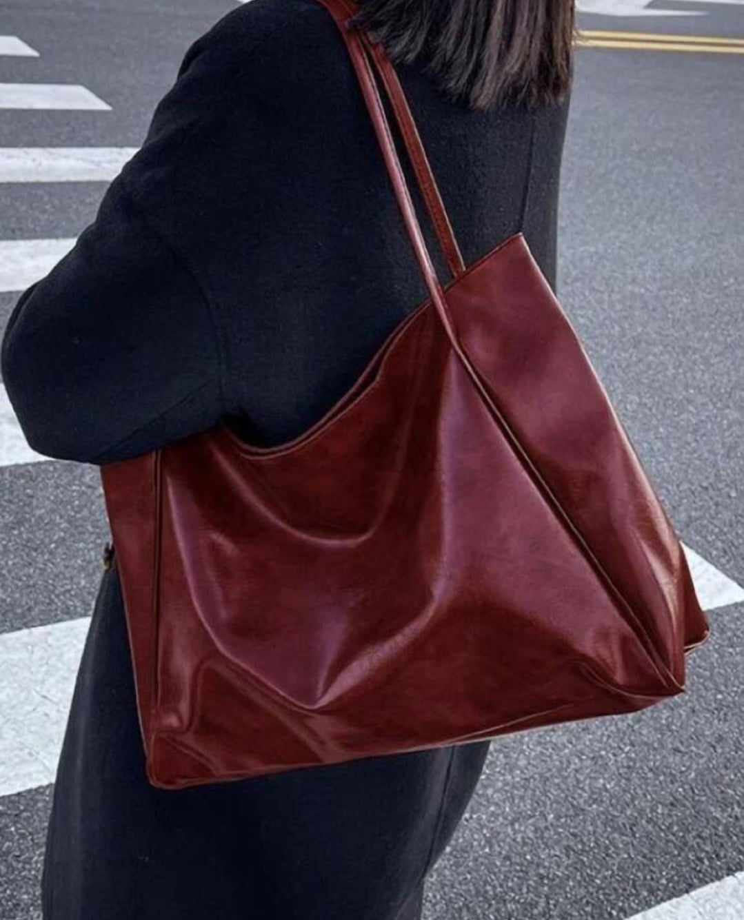 Big burgundy bag