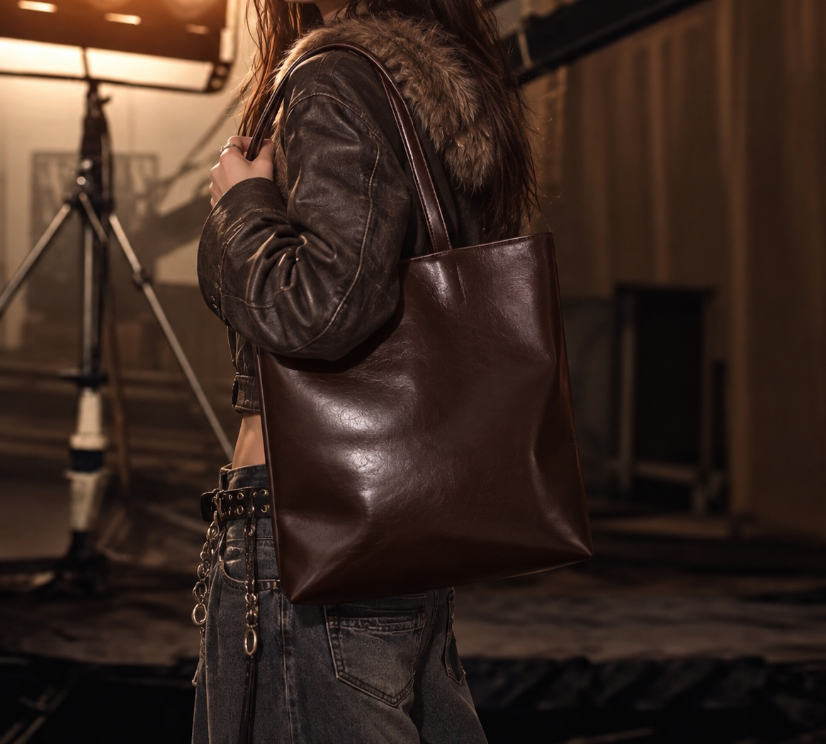 THE HAZEL BAG — GENUINE LEATHER Y2K BAG